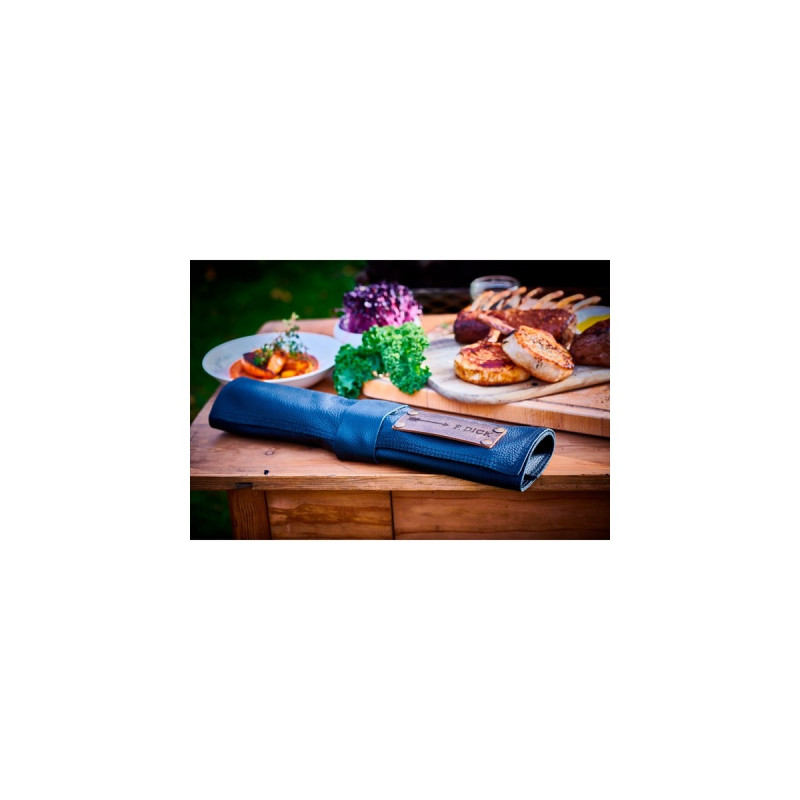 DICK Leder-Rolltasche leer, für 5 Messer, Besteck(schwarz)