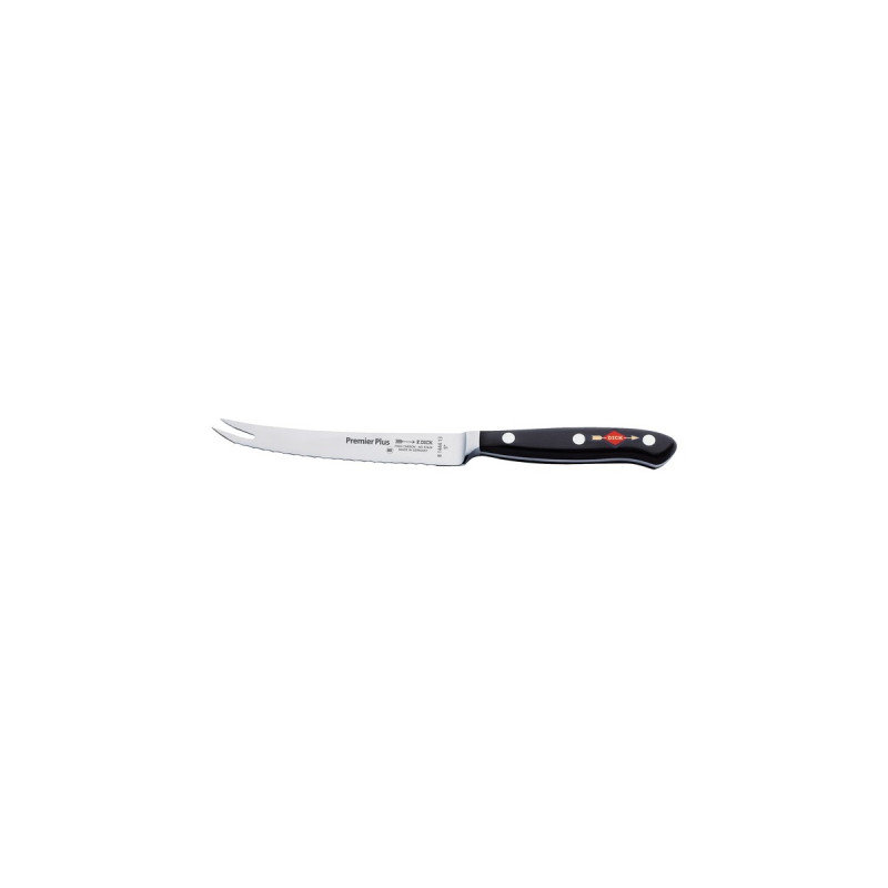 DICK Premier Plus Tomaten-/ Allzweckmesser Wellenschliff, 13cm(schwarz/silber)