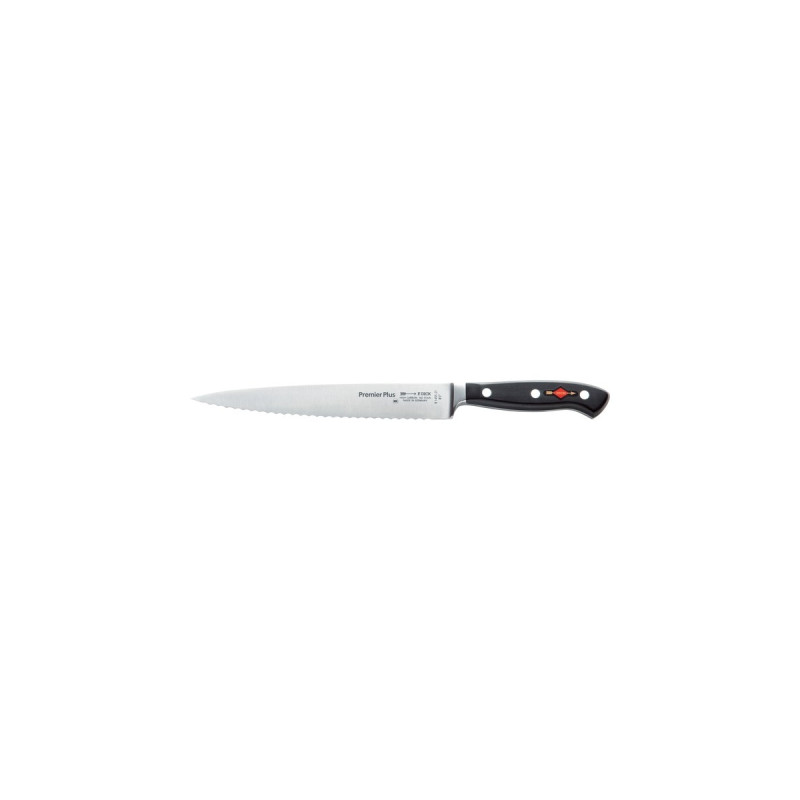 DICK Premier Plus Tranchiermesser Wellenschliff, 21cm(schwarz/silber)