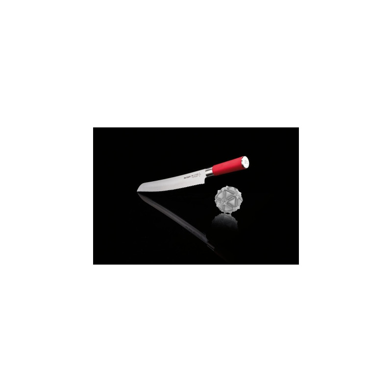 DICK Red Spirit Brotmesser Wellenschliff, 26cm(rot/silber)