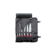DICK Textil-Rolltasche "Red Spirit", 6-teilig, Besteck(schwarz/rot)