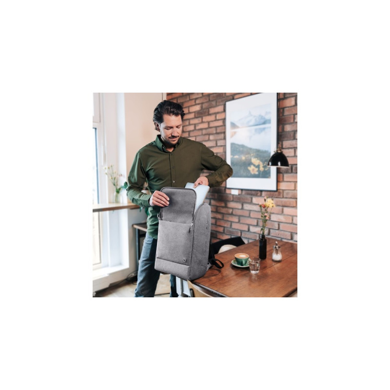 DICOTA Eco Backpack MOTION, Rucksack(grau, bis 39,6 cm (15,6