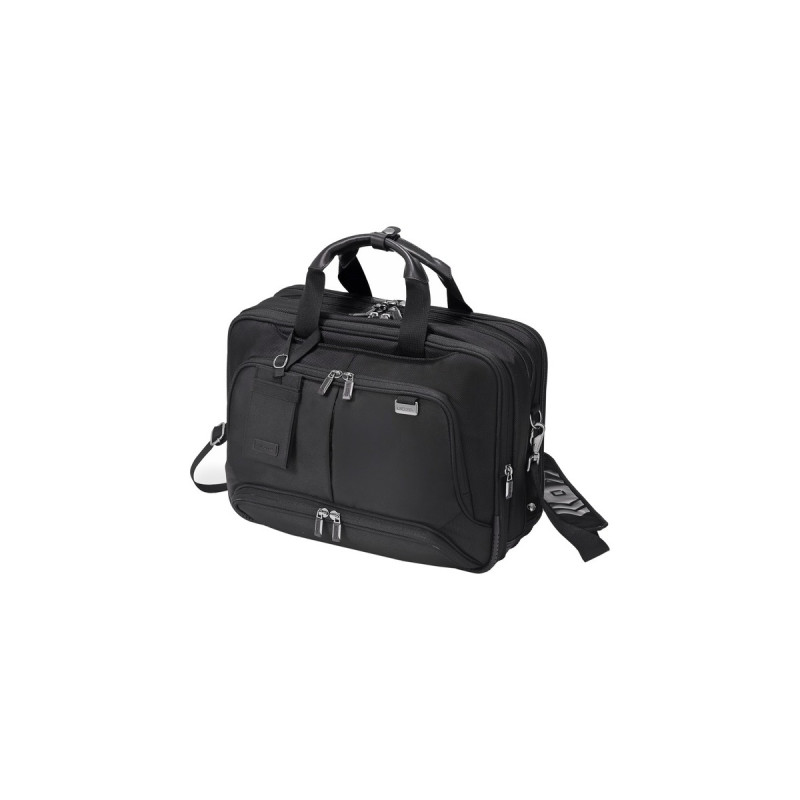 DICOTA Eco Top Traveller Twin PRO, Notebooktasche(schwarz, bis 39,6 cm (15,6