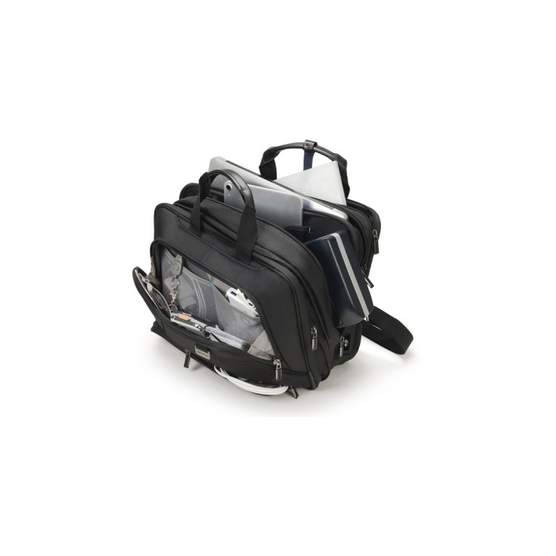 DICOTA Eco Top Traveller Twin PRO, Notebooktasche(schwarz, bis 39,6 cm (15,6