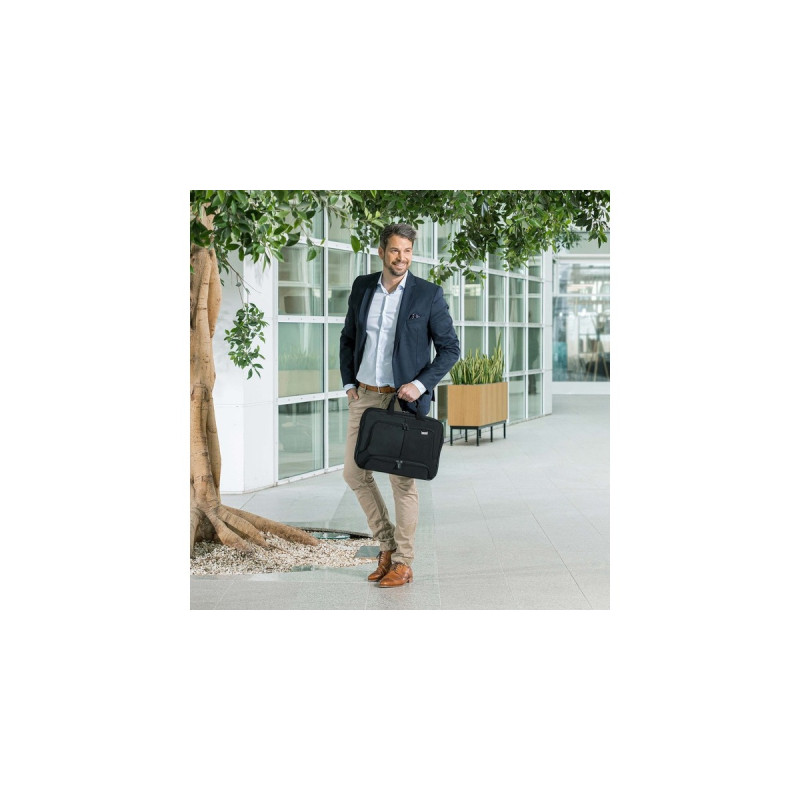 DICOTA Eco Top Traveller Twin PRO, Notebooktasche(schwarz, bis 39,6 cm (15,6