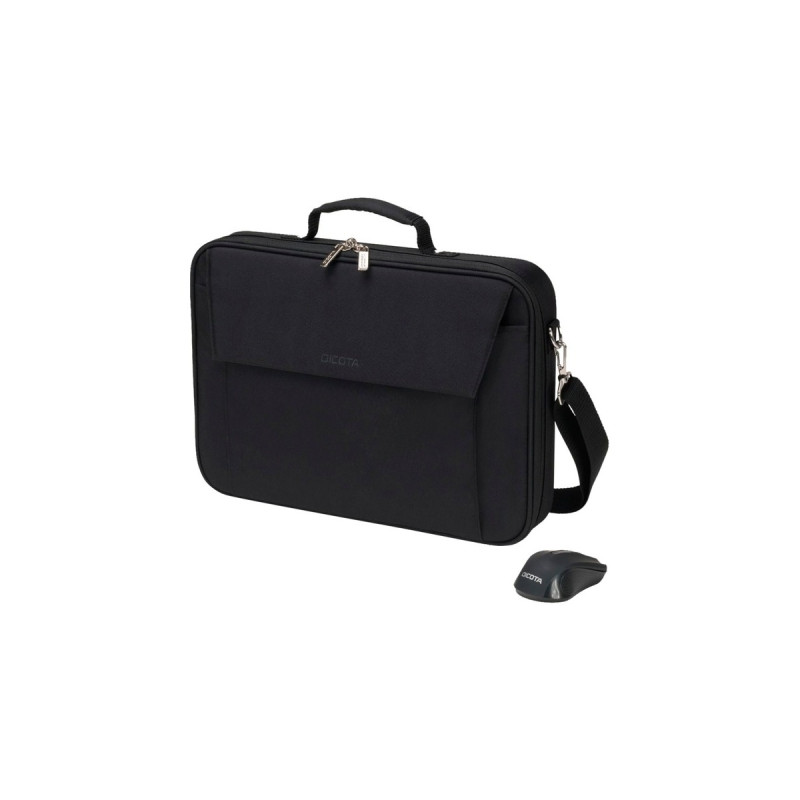 DICOTA Multi Wireless Mouse Kit, Notebooktasche(schwarz, bis 39,6 cm (15,6