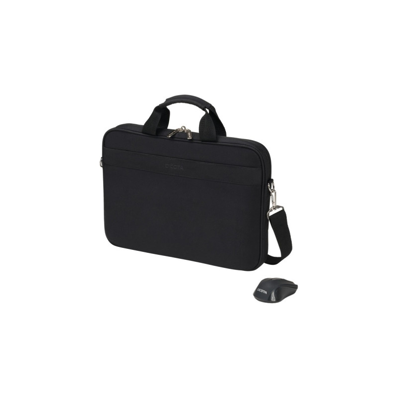 DICOTA Top Traveller Mouse Kit , Notebooktasche(schwarz, bis 39,6 cm (15,6