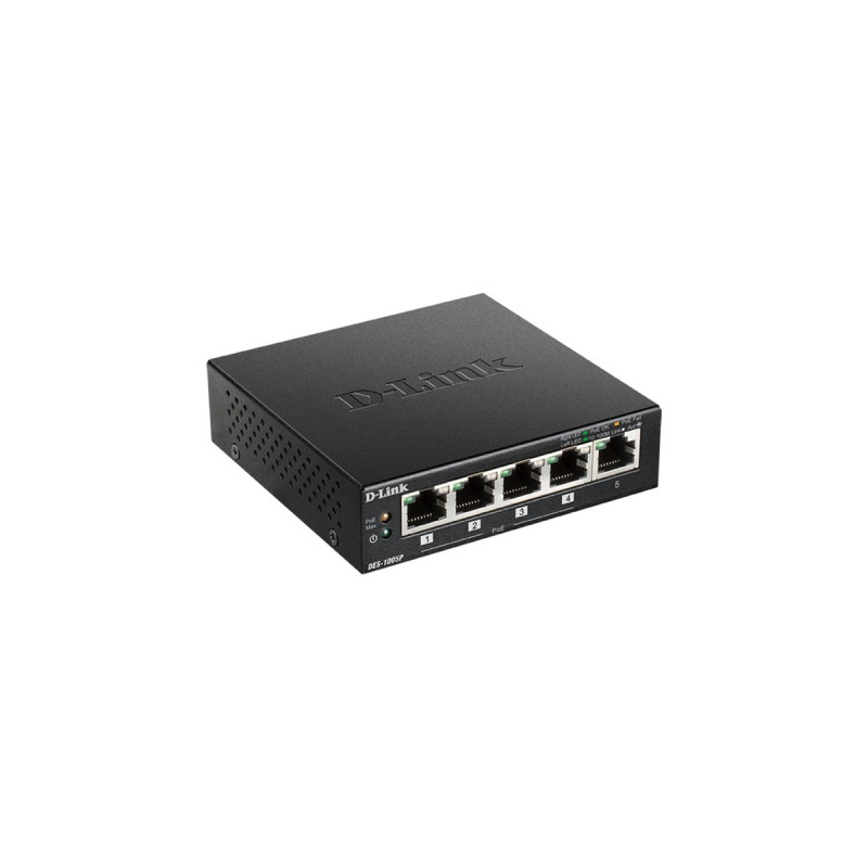 D-Link DES-1005P, Switch(schwarz)