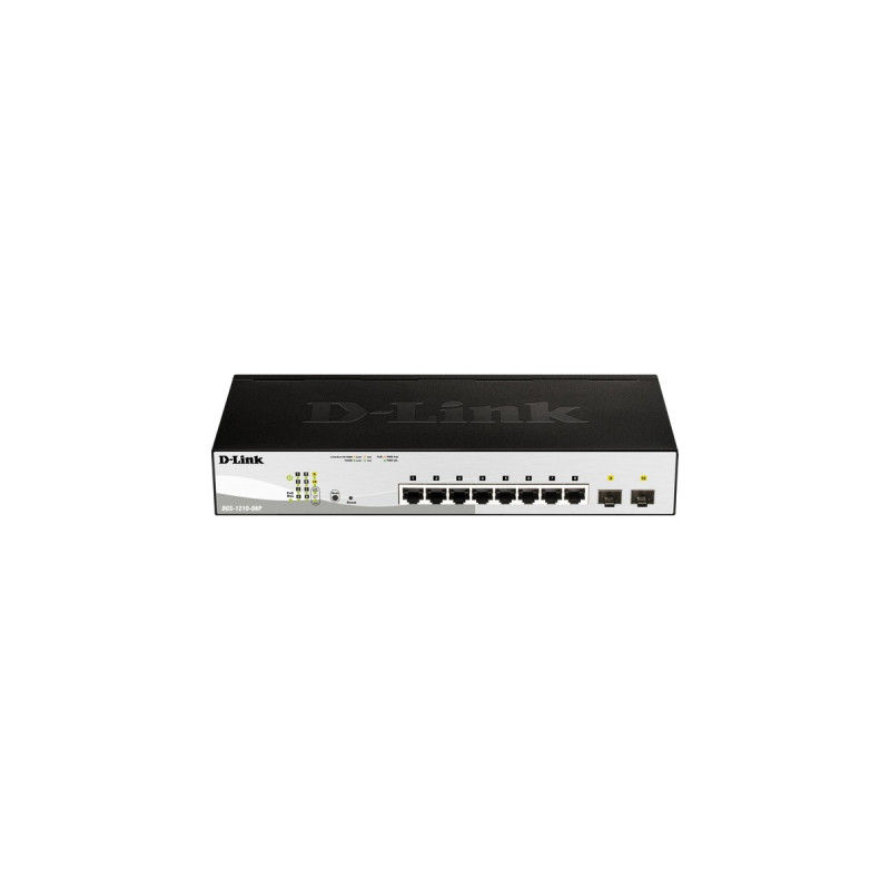 D-Link DGS-1210-08P/E, Switch(silber/schwarz, 2 Gigabit-Combo-Ports)