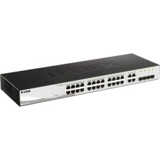 D-Link DGS-1210-24/E, Switch(silber/schwarz, 4 Gigabit-Combo-Ports)