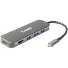 D-Link DUB-2333, Dockingstation(silber, USB-A, USB-C, HDMI)