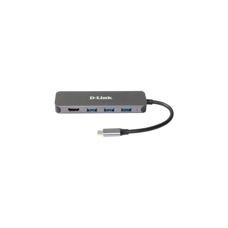 D-Link DUB-2333, Dockingstation(silber, USB-A, USB-C, HDMI)