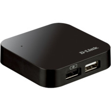 D-Link DUB-H4, USB-Hub(schwarz, mit Netzteil)