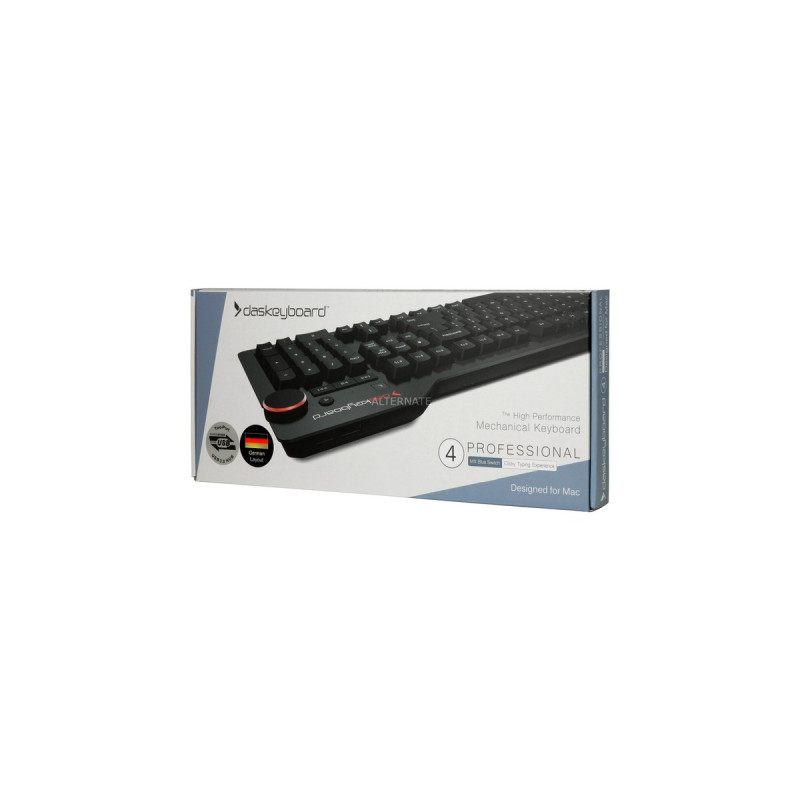 Das Keyboard 4 Professional Mac, Gaming-Tastatur(schwarz, DE-Layout, Cherry MX Blue)