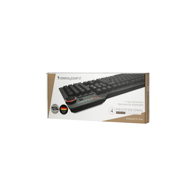 Das Keyboard 4 Professional Mac, Gaming-Tastatur(schwarz, DE-Layout, Cherry MX Brown)