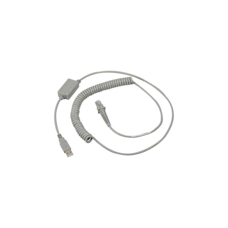 Datalogic USB Spiralkabel CAB-412(grau, für Barcodescanner)