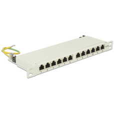 DeLOCK 10"Patchpanel 12P Cat.6A 0,5HE(grau)