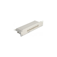 DeLOCK 10" Patchpanel 8 Port Cat.6A(grau, 1 HE)