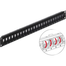 DeLOCK 19"Patchpanel 24 Keystone Ports