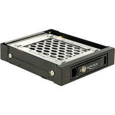DeLOCK 3,5" Wechselrahmen für 1x 2,5" SATA/SAS HDD/SSD(schwarz, mit Vibrationsschutz)
