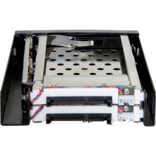 DeLOCK 3.5" Wechselrahmen für 2x 2,5" SATA HDD(schwarz, Retail)
