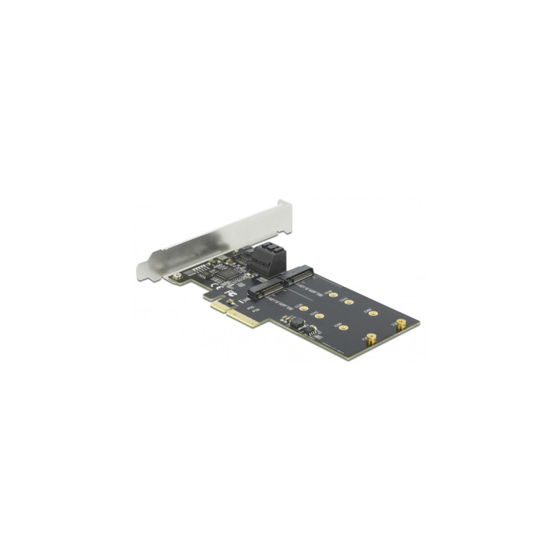 DeLOCK 3 Port SATA + M.2 Key B PCIe x4 Low Profile, Schnittstellenkarte