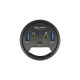 DeLOCK 3 Port Tisch-Hub 1x Typ-C - 2x Typ-A + HD-Audio, USB-Hub