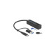 DeLOCK 3 Port USB 3.2 Gen 1 Hub + SD und Micro SD Card Reader mit USB Type-C oder USB Typ-A Anschluss, USB-Hub