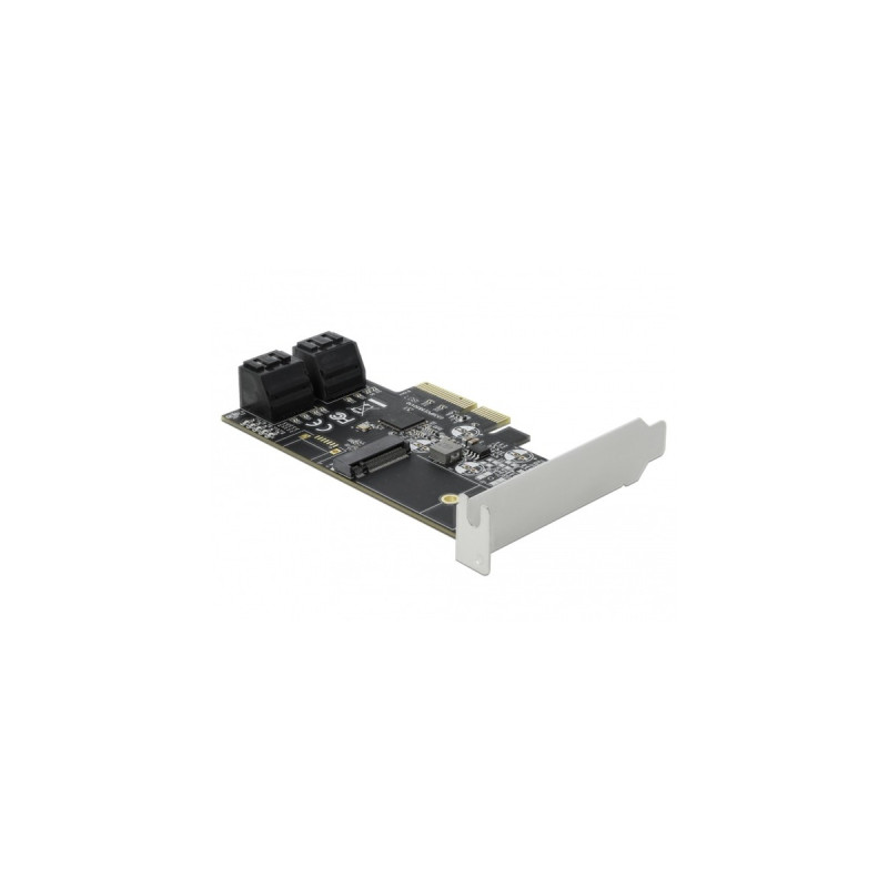 DeLOCK 4 Port SATA und 1 Slot M.2 Key B PCI Express x4 Karte - Low Profile Formfaktor, Adapter