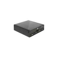 DeLOCK 5.25" Wechselrahmen für 1 x 5.25" Slim Laufwerk + 2 x 2.5" SATA HDD / SSD, Einbaurahmen(schwarz)