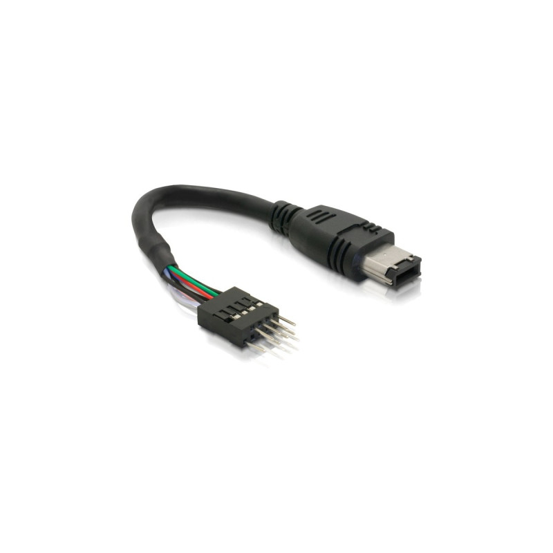 Pfostenstecker, Kabel(schwarz, 16,5cm)