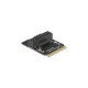 DeLOCK Adapter M.2 Key A+E Stecker zu Key M Slot gewinkelt mit Halterung, Schnittstellenkarte