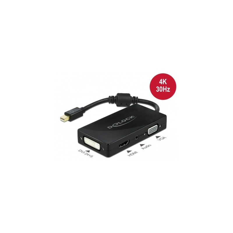 VGA + HDMI + DVI + 3,5mm Klinkenbuchse(schwarz, passiver Konverter)