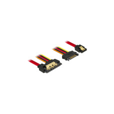 SATA 22Pin(schwarz/rot, 30cm, 22Pin-Buchse gerade)