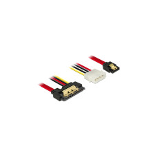 SATA 22Pin(schwarz/rot, 30cm, 22Pin-Stecker gerade)