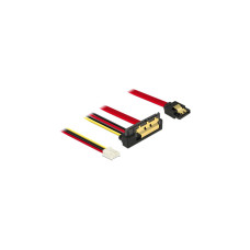 SATA 22Pin(schwarz/rot, 30cm, 22Pin-Stecker abgewinkelt)