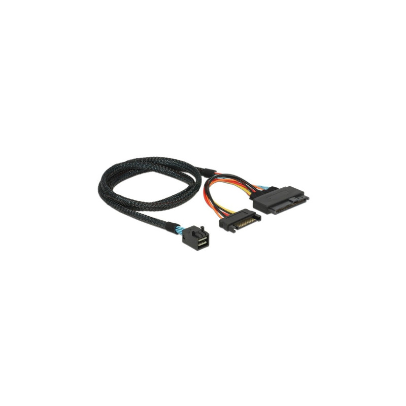 U.2 SFF-8639 + SATA Stromanschluss(schwarz, 75cm)