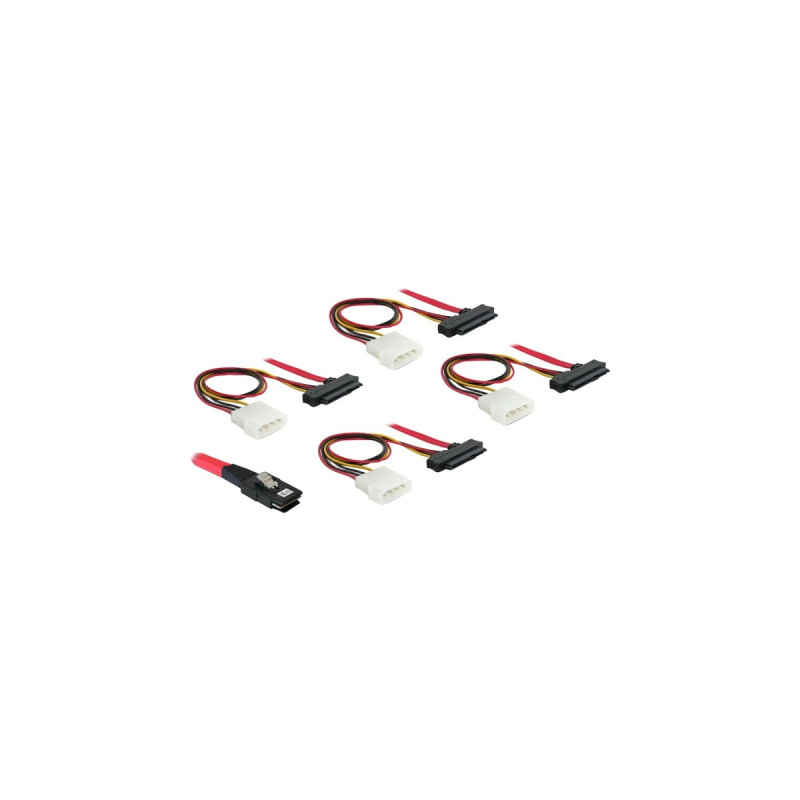 4x SAS-29pin(rot, 50cm)