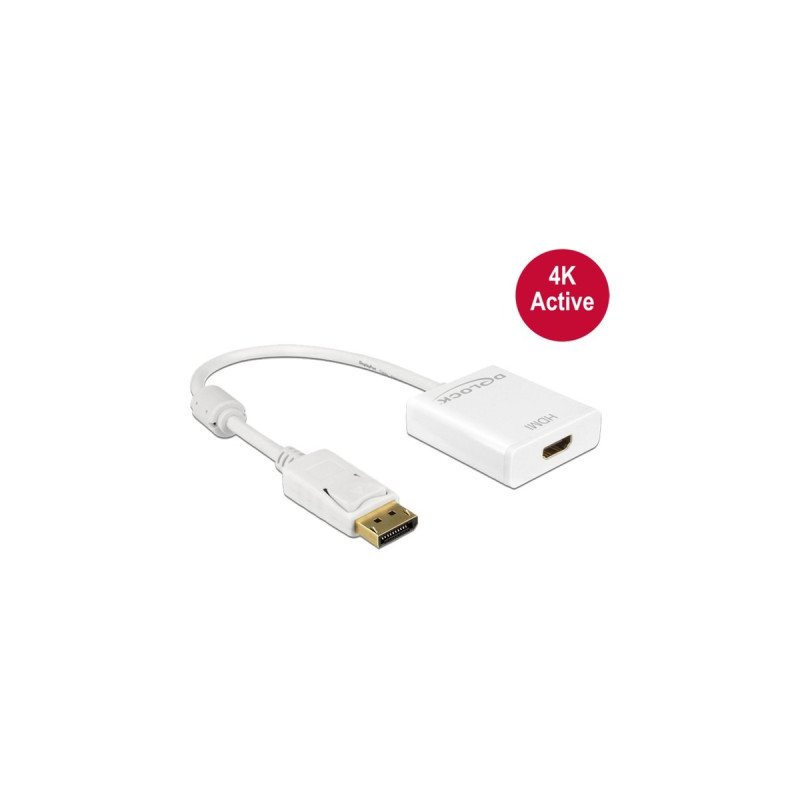 HDMI Buchse 4K(weiß, 20cm)