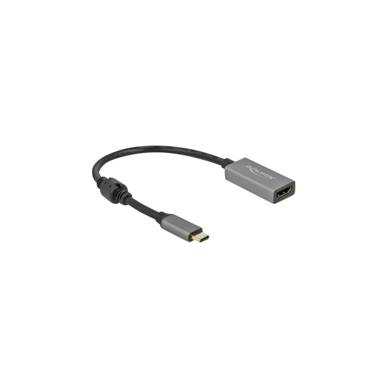 HDMI Buchse(grau/schwarz, 20cm, 4K 60 Hz, HDR)