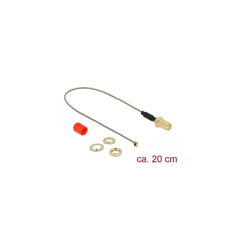 MHF (Stecker)(grau/gold, 20cm)