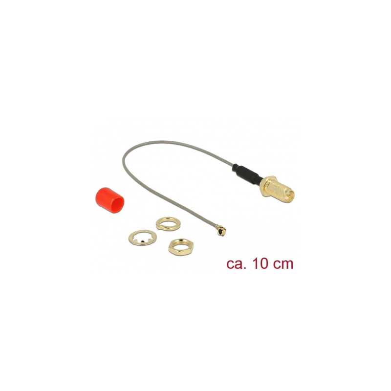 MHF (Stecker), Adapter(grau/gold, 10cm)