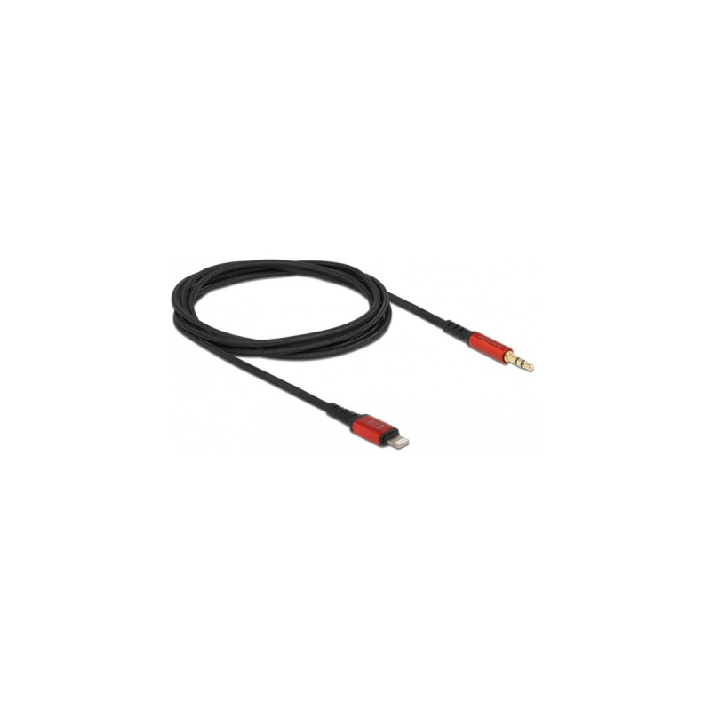 Klinkenstecker 3,5mm 3Pin(schwarz/rot, 1,5 Meter)