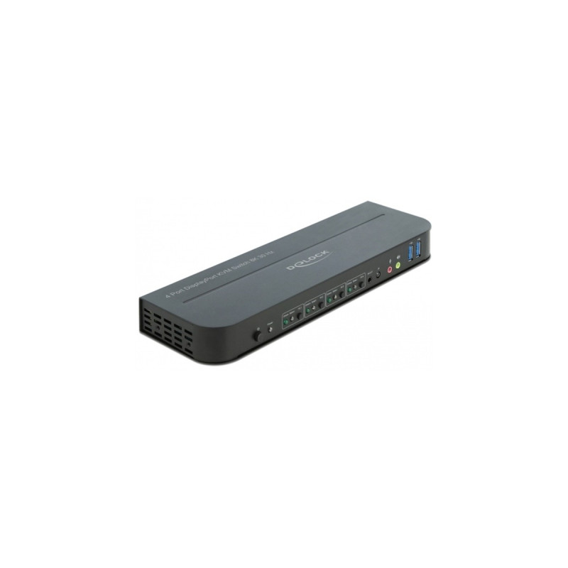 DeLOCK DP 1.4 KVM Switch - 8K 30Hz mit SB 3.2 Gen 1, KVM-Switch(schwarz)