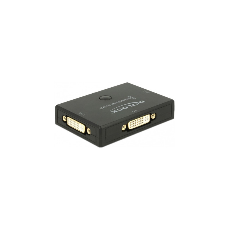 DeLOCK DVI 2 - 1 Umschalter bidirektional 4K 30 Hz, DVI Switch(schwarz)