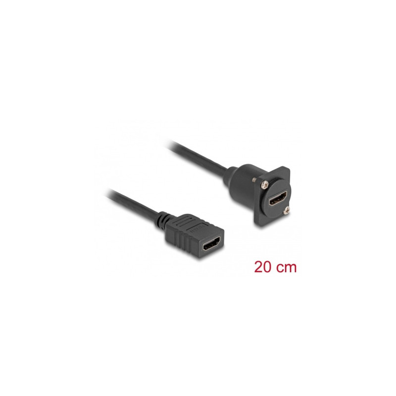 HDMI Buchse(schwarz, 20cm)