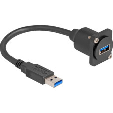 USB-A Buchse(schwarz, 20cm)