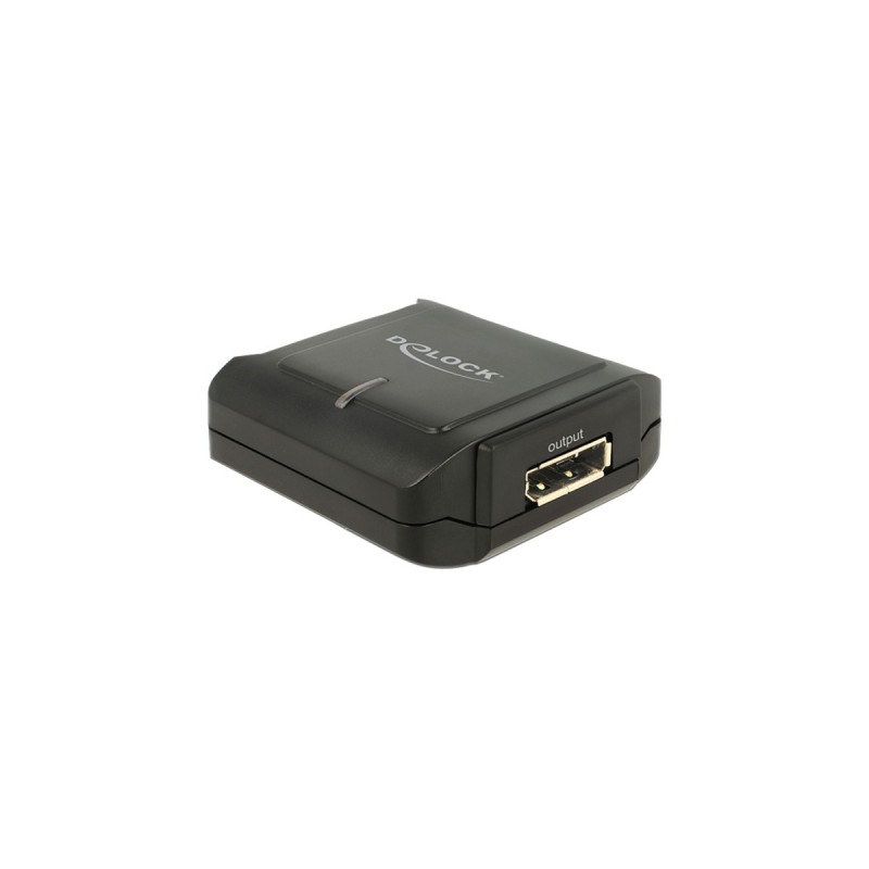 DeLOCK DisplayPort 1.2 Repeater 4K 60Hz, Grafikverlängerung(schwarz)