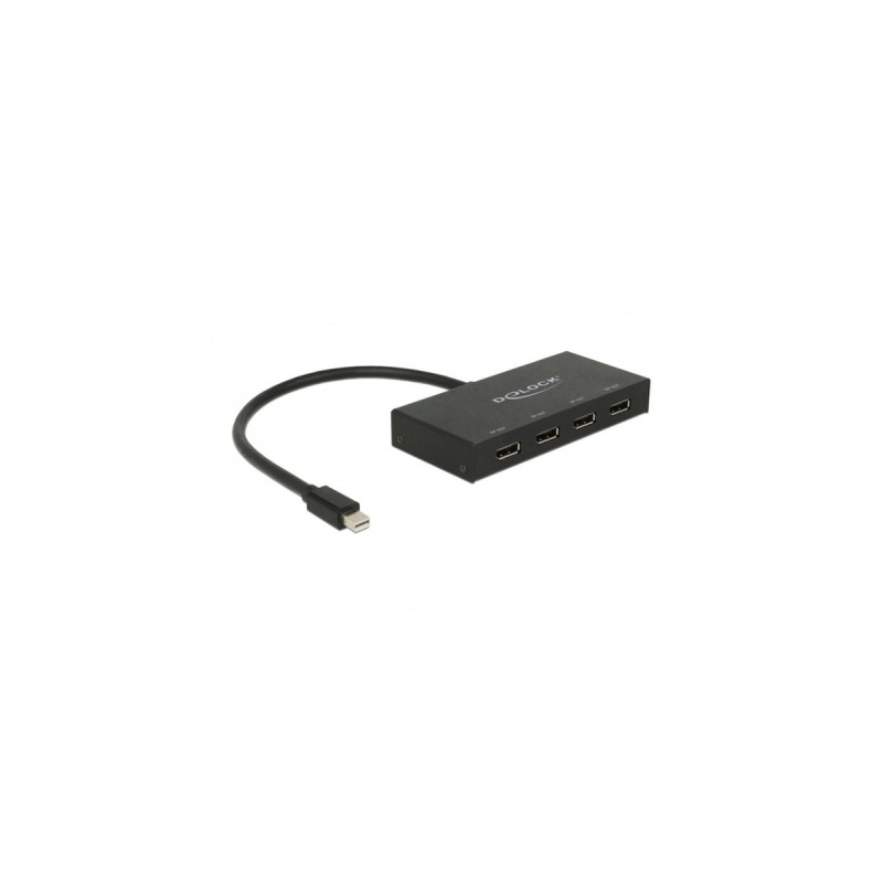 4x DisplayPort 4K, Video-Splitter(schwarz, 30cm)