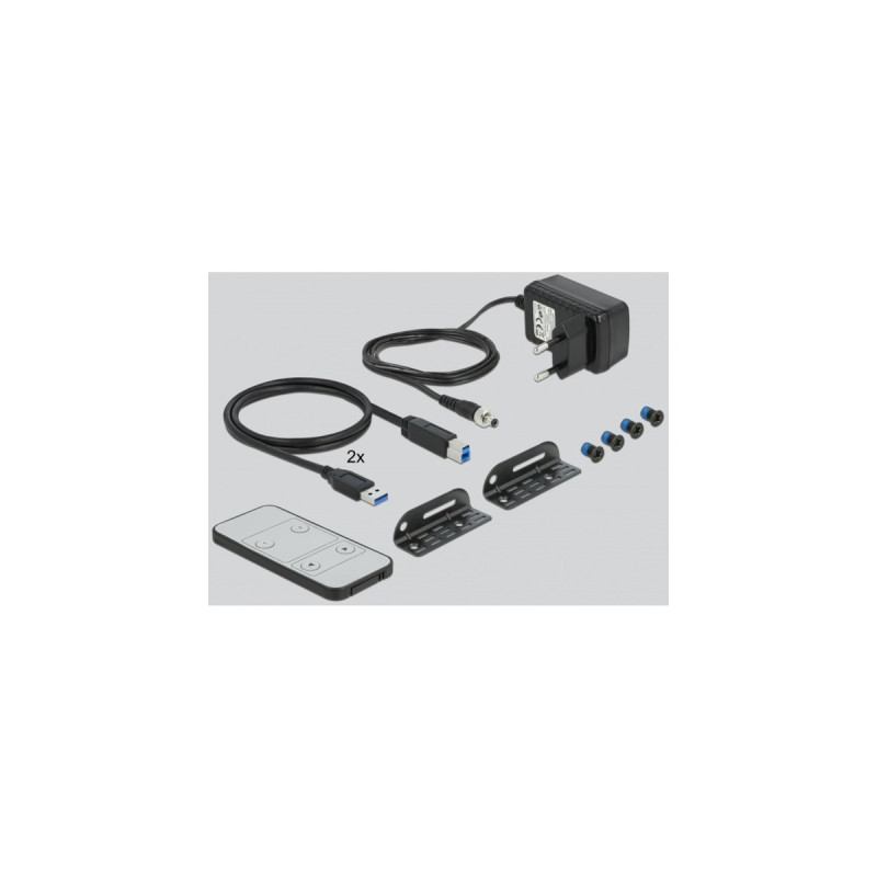 DeLOCK DisplayPort 1.4 KVM Switch 8K 30 Hz mit USB 3.2 Gen 1, KVM-Switch